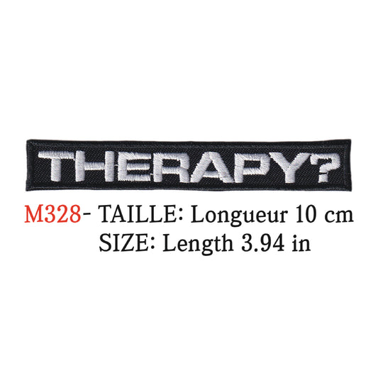 MAXIMUMPATCHES - Ecusson Patch Brodé Thermocollant - Longueur 10 cm - Therapy Groupe Musique Rock Punk Hard Trash Métal Heavy Psychedelic