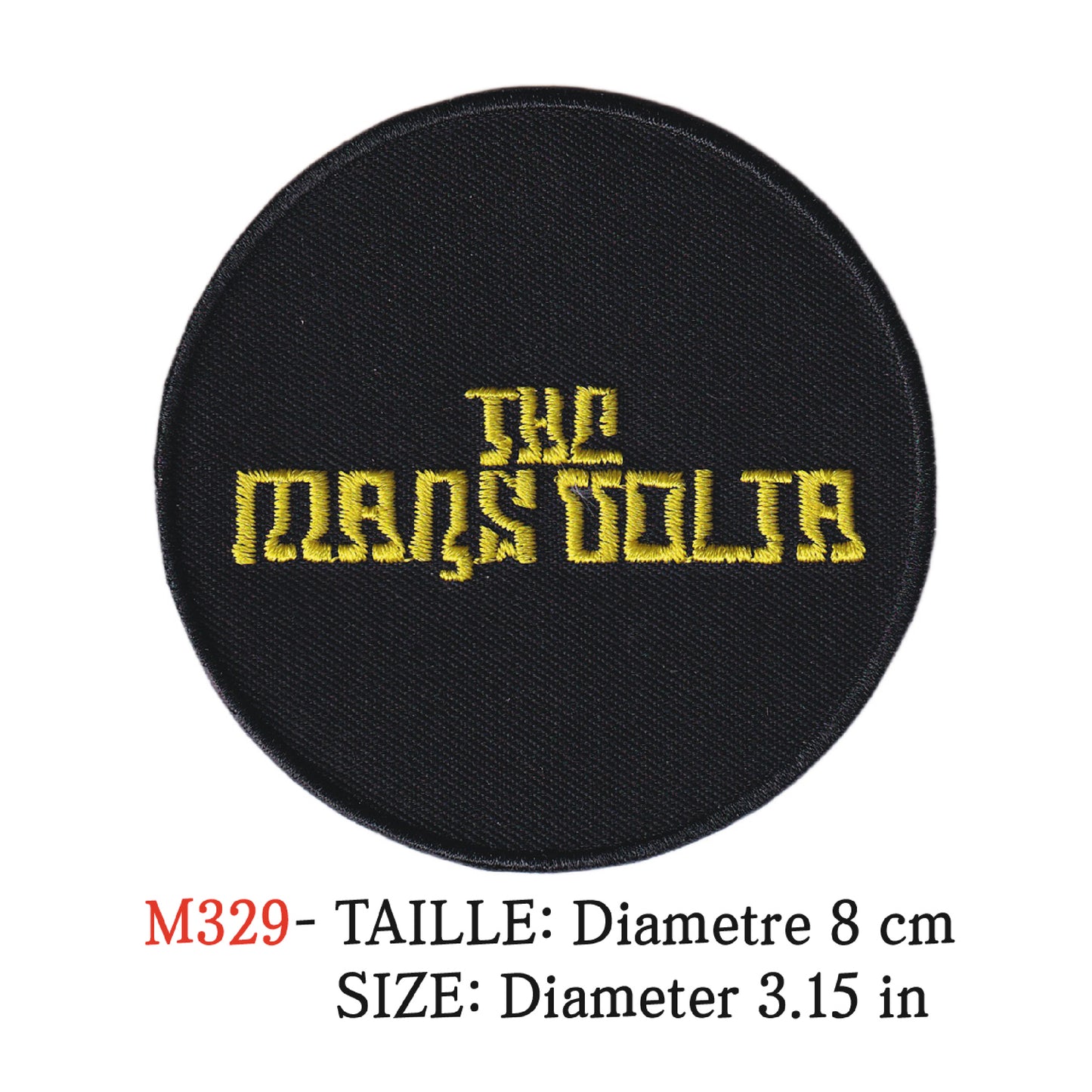 MAXIMUMPATCHES - Ecusson Patch Brodé Thermocollant - Diametre 8 cm - Mans Volta Groupe Musique Rock Punk Hard Trash Métal Heavy Psychedelic