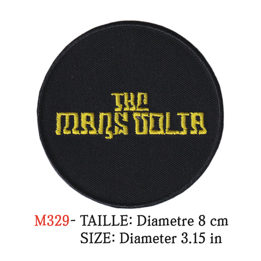 MAXIMUMPATCHES - Ecusson Patch Brodé Thermocollant - Diametre 8 cm - Mans Volta Groupe Musique Rock Punk Hard Trash Métal Heavy Psychedelic
