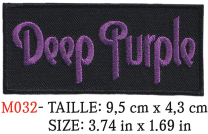MAXIMUMPATCHES - Écusson Patch Brodé Thermocollant - 9,5 cm x 4,3 cm - Deep Purple Groupe Musique Rock Punk Hard Trash Métal Heavy Psychedelic