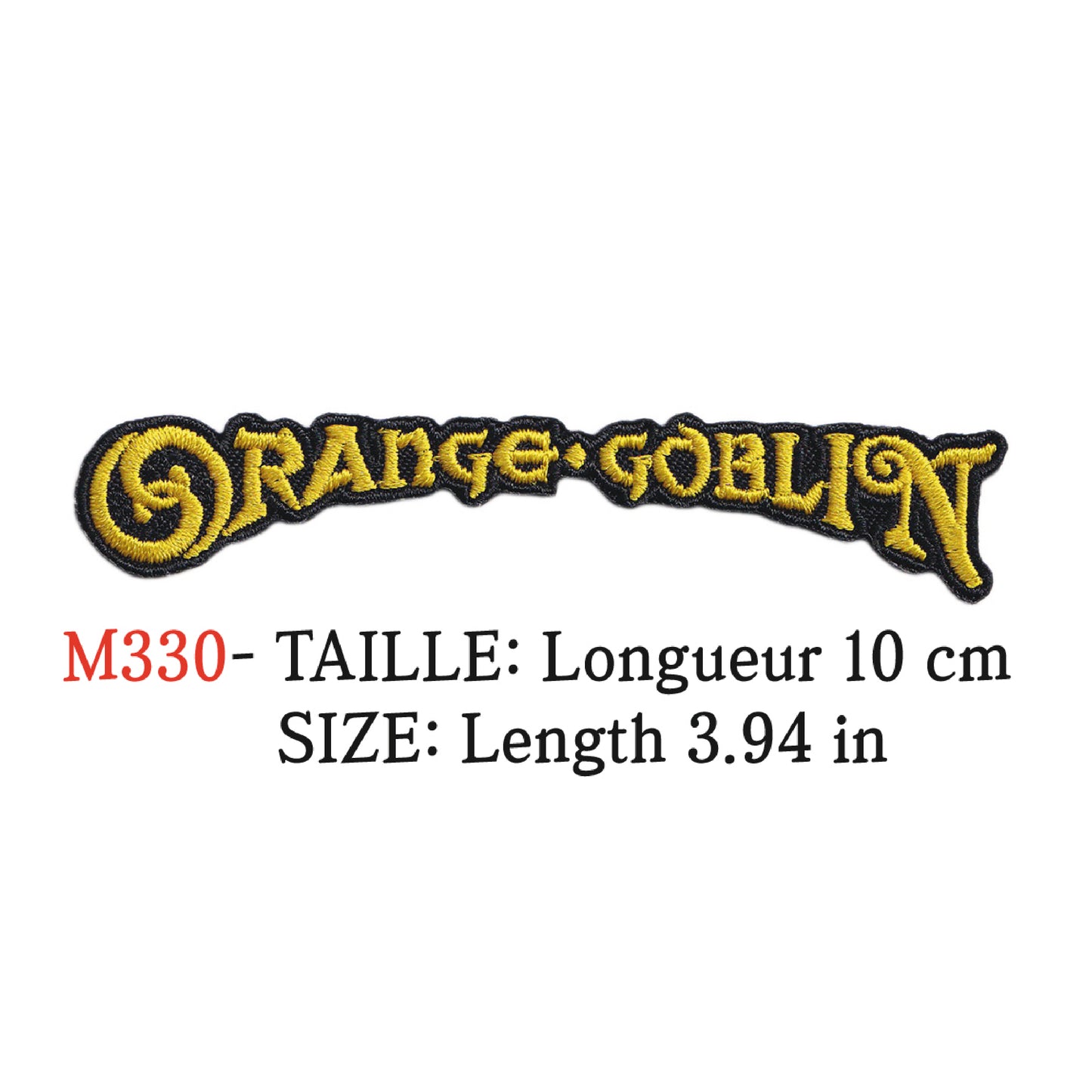MAXIMUMPATCHES - Ecusson Patch Brodé Thermocollant - Longueur 10 cm - Orange Goblin Groupe Musique Rock Punk Hard Trash Métal Heavy Psychedelic