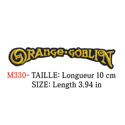 MAXIMUMPATCHES - Ecusson Patch Brodé Thermocollant - Longueur 10 cm - Orange Goblin Groupe Musique Rock Punk Hard Trash Métal Heavy Psychedelic
