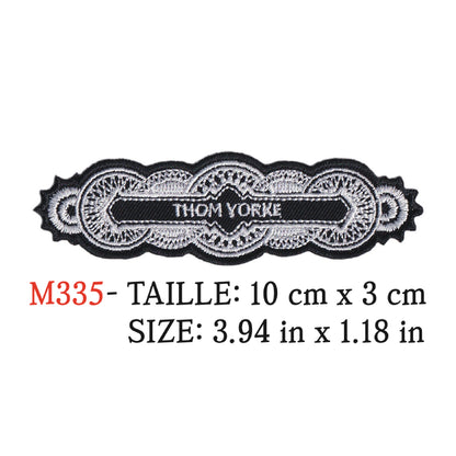 MAXIMUMPATCHES - Ecusson Patch Brodé Thermocollant - 10 cm x 3 cm - Thom Yorke Groupe Musique Rock Punk Hard Trash Métal Heavy Psychedelic