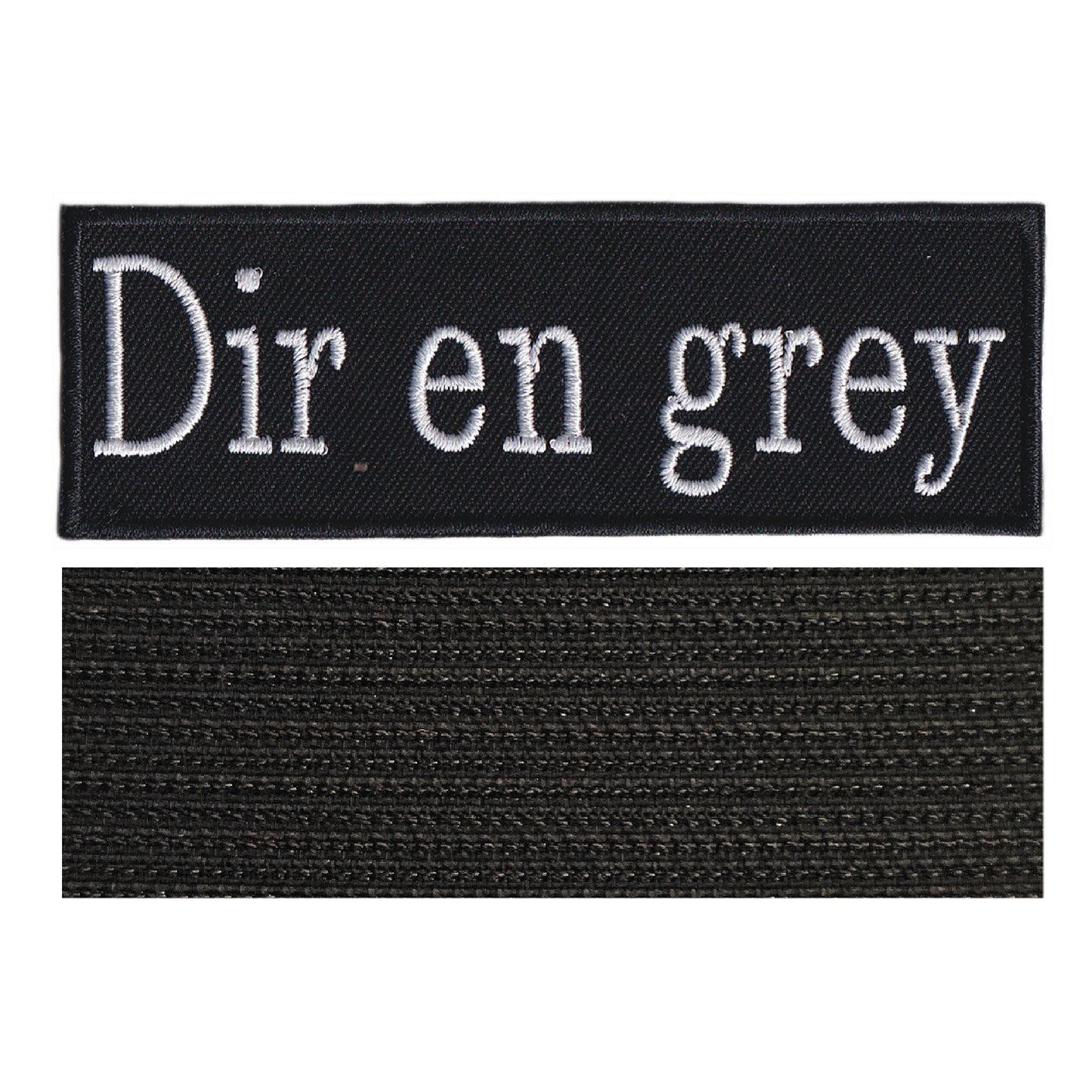 MAXIMUMPATCHES - Dir En Grey - 10 cm x 3,4 cm - Ecusson Patch Brodé Avec Scratch Cousu Au Dos + Carré Scratch A Coudre, Face Opposé 10 cm x 10 cm/Groupe Musique Métal Rock Punk Heavy Trash Blues