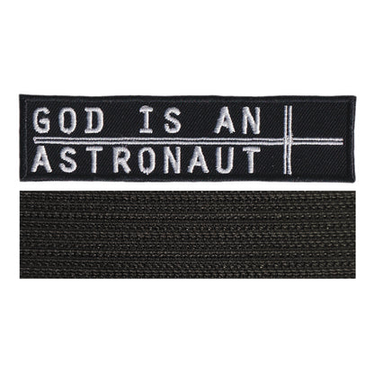 MAXIMUMPATCHES - God Is An Astronaut - 10 cm x 2,6 cm - Ecusson Patch Brodé Avec Scratch Cousu Au Dos + Carré Scratch A Coudre, Face Opposé 10 cm x 10 cm/Groupe Musique Métal Rock Punk Heavy Trash Blues