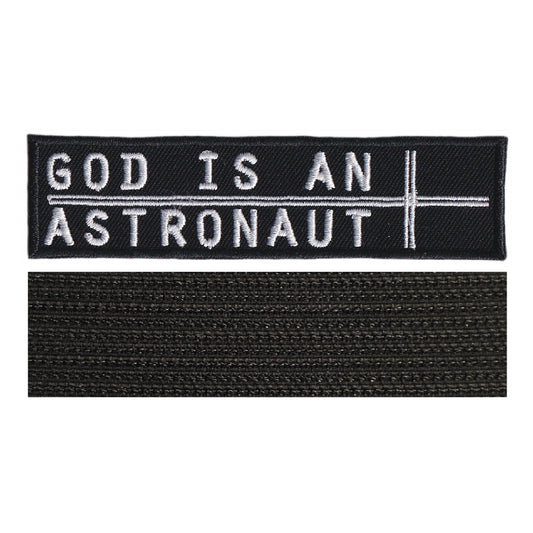 MAXIMUMPATCHES - God Is An Astronaut - 10 cm x 2,6 cm - Ecusson Patch Brodé Avec Scratch Cousu Au Dos + Carré Scratch A Coudre, Face Opposé 10 cm x 10 cm/Groupe Musique Métal Rock Punk Heavy Trash Blues