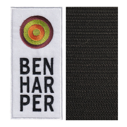 MAXIMUMPATCHES - 4,6 cm x 10 cm - Ecusson Patch Brodé Avec Scratch Cousu Au Dos + Carré Scratch A Coudre, Face Opposé 10 cm x 10 cm/Groupe Musique Métal Rock Punk Heavy Trash Blues)