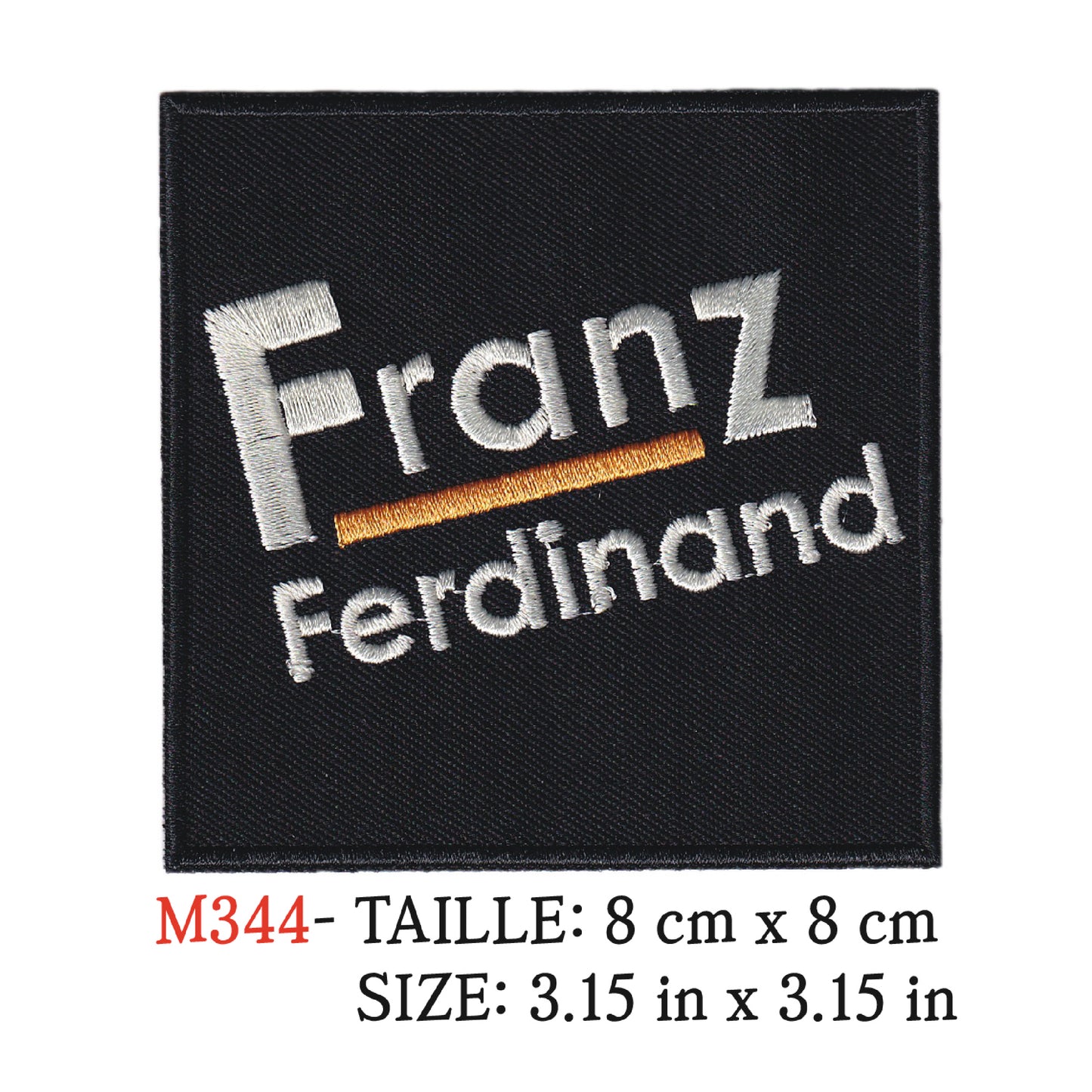MAXIMUMPATCHES - Ecusson Patch Brodé Thermocollant - 8 cm x 8 cm - Franz Ferdinand Groupe Musique Rock Punk Hard Trash Métal Heavy Psychedelic