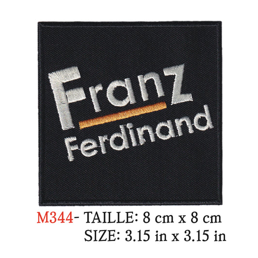 MAXIMUMPATCHES - Ecusson Patch Brodé Thermocollant - 8 cm x 8 cm - Franz Ferdinand Groupe Musique Rock Punk Hard Trash Métal Heavy Psychedelic