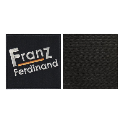 MAXIMUMPATCHES - Franz Ferdinand - 8 cm x 8 cm - Ecusson Patch Brodé Avec Scratch Cousu Au Dos + Carré Scratch A Coudre, Face Opposé 10 cm x 10 cm/Groupe Musique Métal Rock Punk Heavy Trash Blues