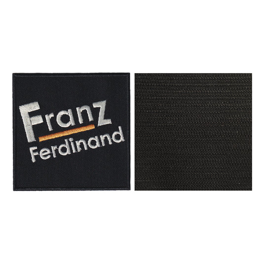 MAXIMUMPATCHES - Franz Ferdinand - 8 cm x 8 cm - Ecusson Patch Brodé Avec Scratch Cousu Au Dos + Carré Scratch A Coudre, Face Opposé 10 cm x 10 cm/Groupe Musique Métal Rock Punk Heavy Trash Blues