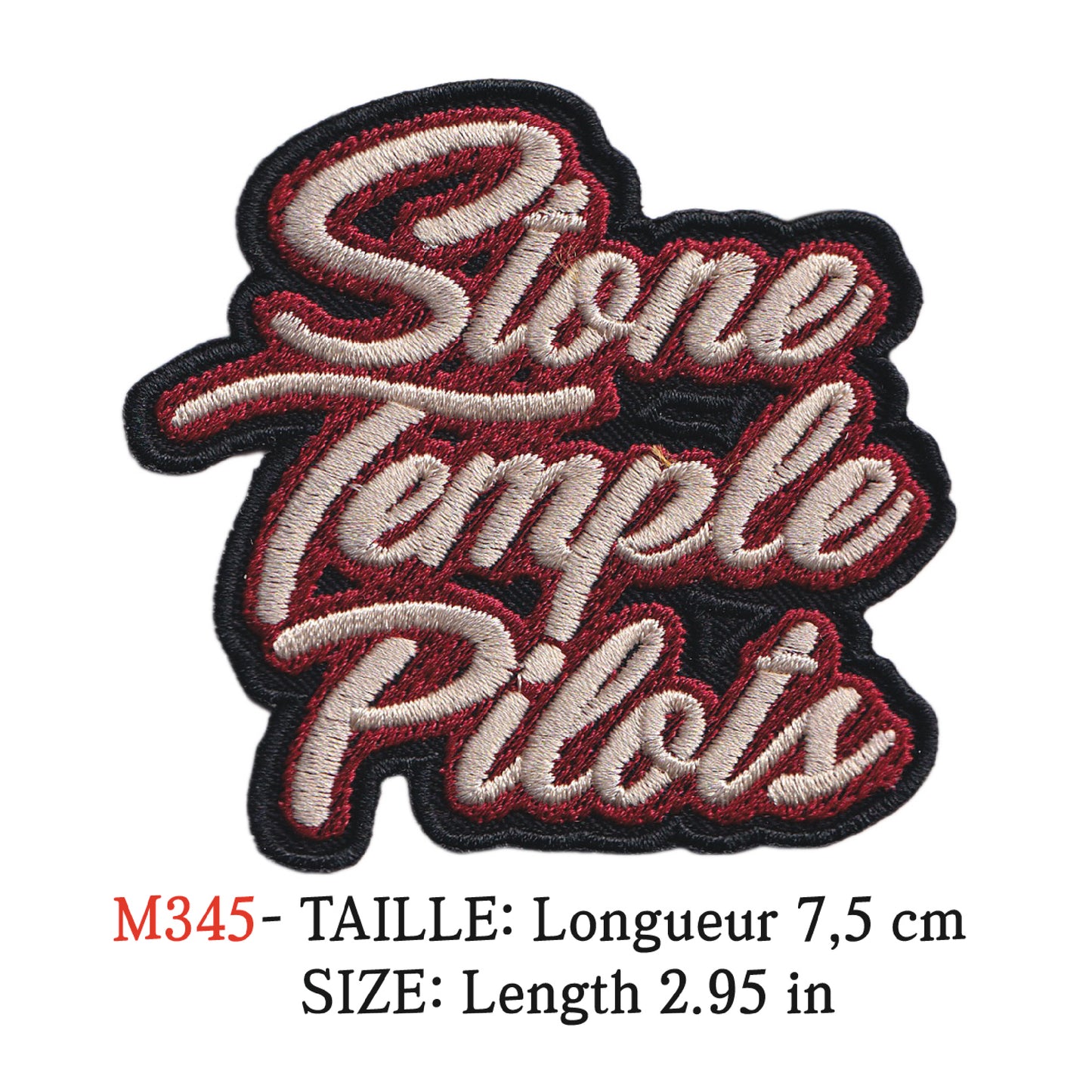 MAXIMUMPATCHES - Ecusson Patch Brodé Thermocollant - Longueur 7,5 cm - Stone Temple Pilots Groupe Musique Rock Punk Hard Trash Métal Heavy Psychedelic