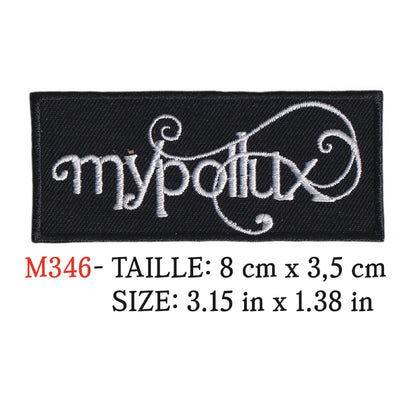 MAXIMUMPATCHES - Ecusson Patch Brodé Thermocollant - 8 cm x 3,5 cm - My Pollux Groupe Musique Rock Punk Hard Trash Métal Heavy Psychedelic