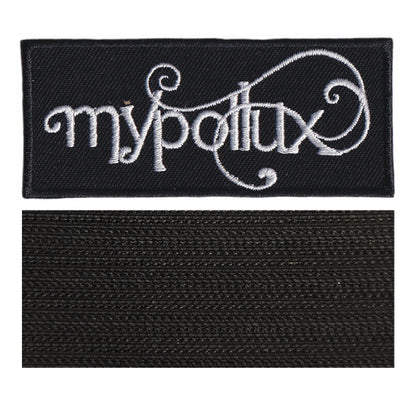 MAXIMUMPATCHES - Mypollux - 8 cm x 3,5 cm - Ecusson Patch Brodé Avec Scratch Cousu Au Dos + Carré Scratch A Coudre, Face Opposé 10 cm x 10 cm/Groupe Musique Métal Rock Punk Heavy Trash Blues