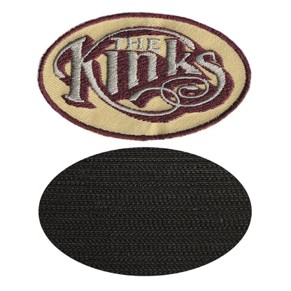 MAXIMUMPATCHES - The Kinks - 7,8 cm x 4,7 cm - Ecusson Patch Brodé Avec Scratch Cousu Au Dos + Carré Scratch A Coudre, Face Opposé 10 cm x 10 cm/Groupe Musique Métal Rock Punk Heavy Trash Blues