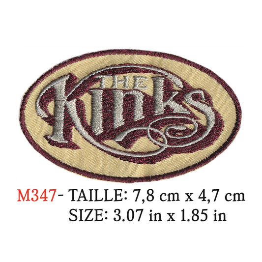 MAXIMUMPATCHES - Ecusson Patch Brodé Thermocollant - 7,8 cm x 4,7 cm - The Kinks Groupe Musique Rock Punk Hard Tra
