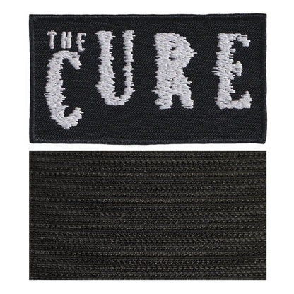 MAXIMUMPATCHES - the Cure - 7,8 cm x 4,3 cm - Ecusson Patch Brodé Avec Scratch Cousu Au Dos + Carré Scratch A Coudre, Face Opposé 10 cm x 10 cm/Groupe Musique Métal Rock Punk Heavy Trash Blues