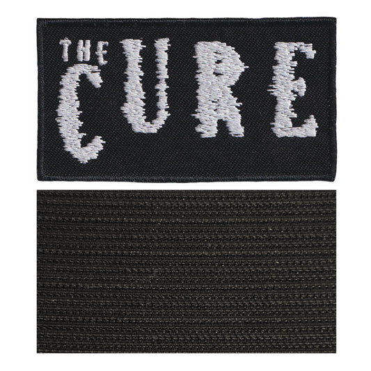 MAXIMUMPATCHES - the Cure - 7,8 cm x 4,3 cm - Ecusson Patch Brodé Avec Scratch Cousu Au Dos + Carré Scratch A Coudre, Face Opposé 10 cm x 10 cm/Groupe Musique Métal Rock Punk Heavy Trash Blues
