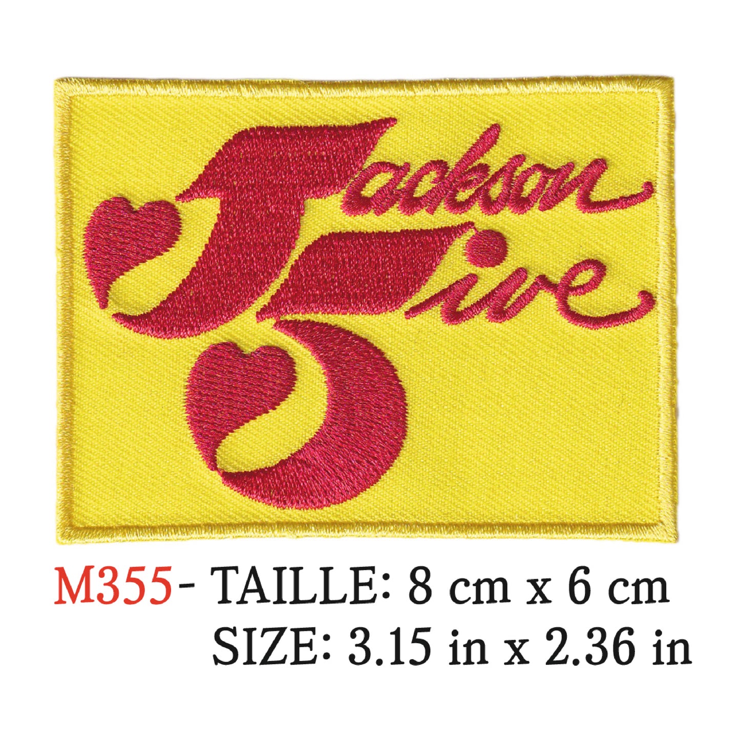 MAXIMUMPATCHES - Ecusson Patch Brodé Thermocollant - 8 cm x 6 cm - Jackson Five J5 Groupe Musique Rock Punk Hard Trash Métal Heavy Psychedelic