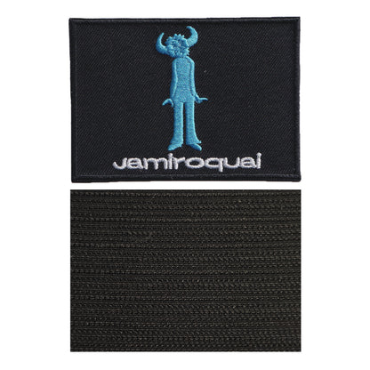 MAXIMUMPATCHES - Jamiroquai - 8,2 cm x 5,7 cm - Ecusson Patch Brodé Avec Scratch Cousu Au Dos + Carré Scratch A Coudre, Face Opposé 10 cm x 10 cm/Groupe Musique Métal Rock Punk Heavy Trash Blues