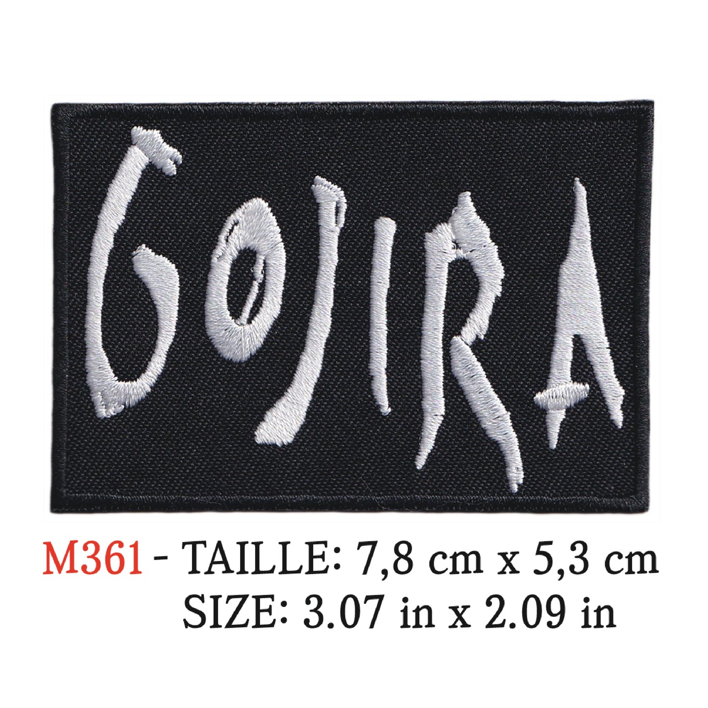 MAXIMUMPATCHES - Ecusson Patch Brodé Thermocollant - 7,8 cm x 5,3 cm - Gojira Groupe Musique Rock Punk Hard Trash Métal Heavy Psychedelic