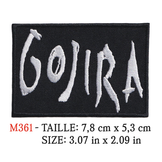 MAXIMUMPATCHES - Ecusson Patch Brodé Thermocollant - 7,8 cm x 5,3 cm - Gojira Groupe Musique Rock Punk Hard Trash Métal Heavy Psychedelic