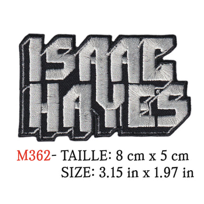 MAXIMUMPATCHES - Ecusson Patch Brodé Thermocollant - 8 cm x 5 cm - Isaac Hayes Groupe Musique Rock Punk Hard Trash Métal Heavy Psychedelic