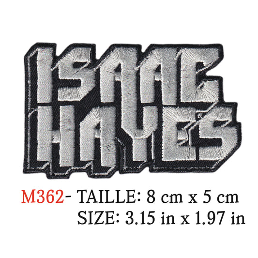MAXIMUMPATCHES - Ecusson Patch Brodé Thermocollant - 8 cm x 5 cm - Isaac Hayes Groupe Musique Rock Punk Hard Trash Métal Heavy Psychedelic