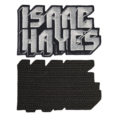 MAXIMUMPATCHES - Isaac Hayes - 8 cm x 5 cm - Ecusson Patch Brodé Avec Scratch Cousu Au Dos + Carré Scratch A Coudre, Face Opposé 10 cm x 10 cm/Groupe Musique Métal Rock Punk Heavy Trash Blues