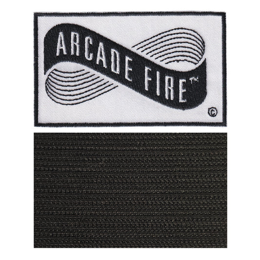 MAXIMUMPATCHES - Arcade Fire - 10 cm x 6 cm - Ecusson Patch Brodé Avec Scratch Cousu Au Dos + Carré Scratch A Coudre, Face Opposé 10 cm x 10 cm/Groupe Musique Métal Rock Punk Heavy Trash Blues