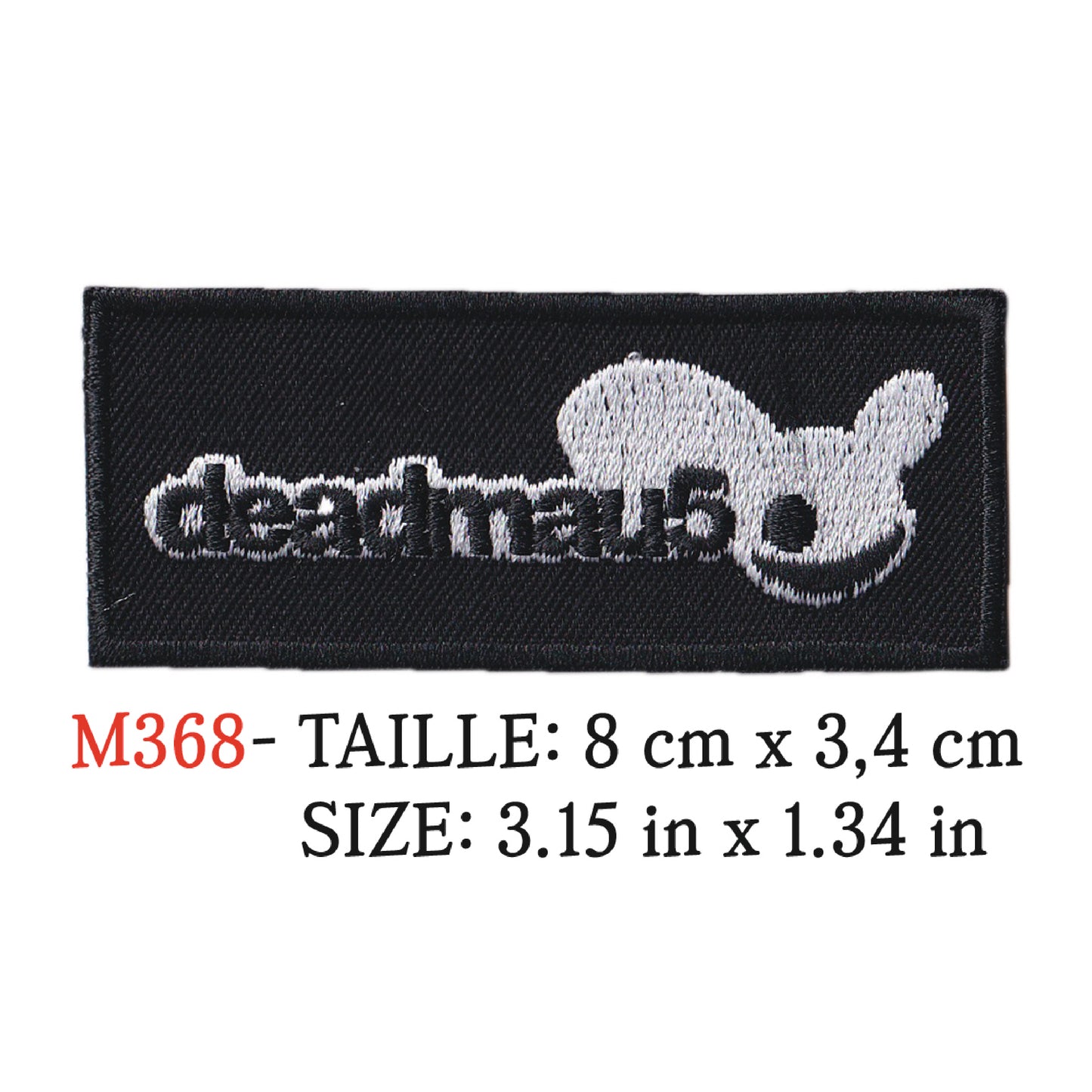 MAXIMUMPATCHES - Ecusson Patch Brodé Thermocollant - 8 cm x 3,4 cm - Deadmau5 Groupe Musique Rock Punk Hard Trash Métal Heavy Psychedelic