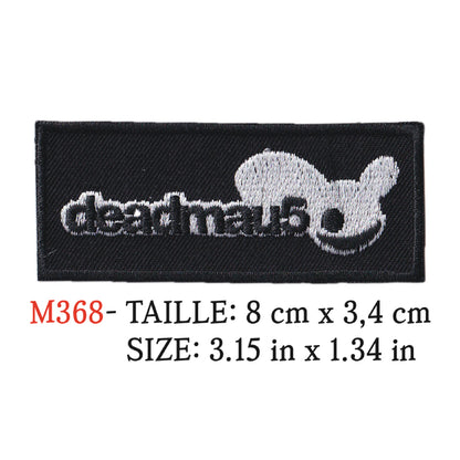 MAXIMUMPATCHES - Ecusson Patch Brodé Thermocollant - 8 cm x 3,4 cm - Deadmau5 Groupe Musique Rock Punk Hard Trash Métal Heavy Psychedelic