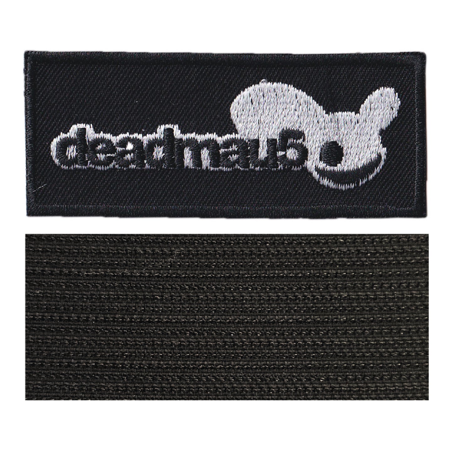 MAXIMUMPATCHES - Deadmau5 - 8 cm x 3,4 cm - Ecusson Patch Brodé Avec Scratch Cousu Au Dos + Carré Scratch A Coudre, Face Opposé 10 cm x 10 cm/Groupe Musique Métal Rock Punk Heavy Trash Blues