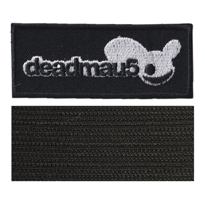 MAXIMUMPATCHES - Deadmau5 - 8 cm x 3,4 cm - Ecusson Patch Brodé Avec Scratch Cousu Au Dos + Carré Scratch A Coudre, Face Opposé 10 cm x 10 cm/Groupe Musique Métal Rock Punk Heavy Trash Blues