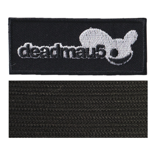 MAXIMUMPATCHES - Deadmau5 - 8 cm x 3,4 cm - Ecusson Patch Brodé Avec Scratch Cousu Au Dos + Carré Scratch A Coudre, Face Opposé 10 cm x 10 cm/Groupe Musique Métal Rock Punk Heavy Trash Blues