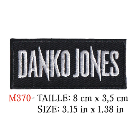 MAXIMUMPATCHES - Ecusson Patch Brodé Thermocollant - 8 cm x 3,5 cm - Danko Jones Groupe Musique Rock Punk Hard Trash Métal Heavy Psychedelic