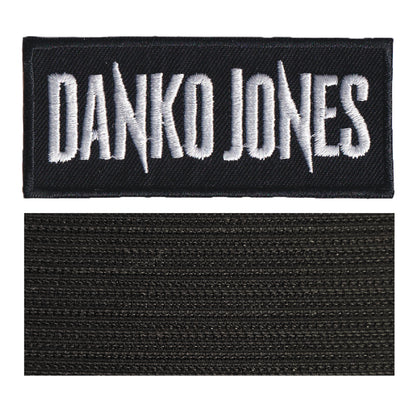 MAXIMUMPATCHES - Danko Jones - 8 cm x 3,5 cm - Ecusson Patch Brodé Avec Scratch Cousu Au Dos + Carré Scratch A Coudre, Face Opposé 10 cm x 10 cm/Groupe Musique Métal Rock Punk Heavy Trash Blues