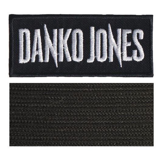 MAXIMUMPATCHES - Danko Jones - 8 cm x 3,5 cm - Ecusson Patch Brodé Avec Scratch Cousu Au Dos + Carré Scratch A Coudre, Face Opposé 10 cm x 10 cm/Groupe Musique Métal Rock Punk Heavy Trash Blues