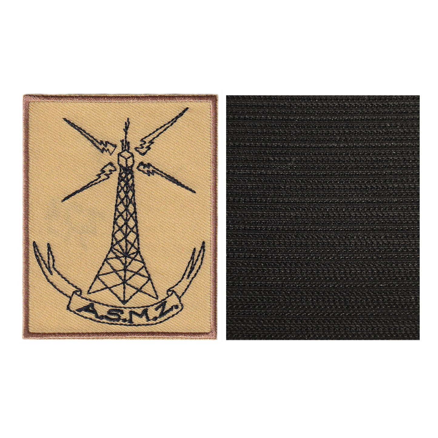 MAXIMUMPATCHES - ASMZ - 6,5 cm x 8 cm - Ecusson Patch Brodé Avec Scratch Cousu Au Dos + Carré Scratch A Coudre, Face Opposé 10 cm x 10 cm/Groupe Musique Métal Rock Punk Heavy Trash Blues