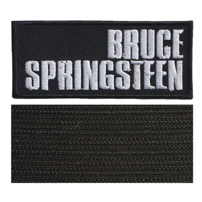 MAXIMUMPATCHES - Bruce Springsteen - Longueur 8,8 cm - Ecusson Patch Brodé Avec Scratch Cousu Au Dos + Carré Scratch A Coudre, Face Opposé 10 cm x 10 cm/Groupe Musique Métal Rock Punk Heavy Trash Blues