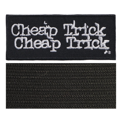 MAXIMUMPATCHES - Cheap Trick - 9,8 cm x 4 cm - Ecusson Patch Brodé Avec Scratch Cousu Au Dos + Carré Scratch A Coudre, Face Opposé 10 cm x 10 cm/Groupe Musique Métal Rock Punk Heavy Trash Blues