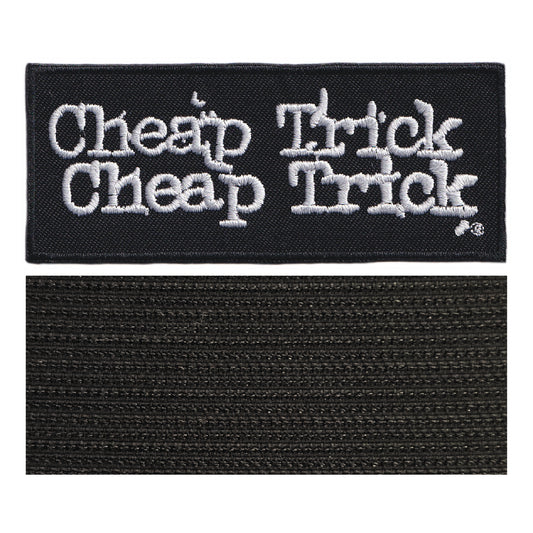 MAXIMUMPATCHES - Cheap Trick - 9,8 cm x 4 cm - Ecusson Patch Brodé Avec Scratch Cousu Au Dos + Carré Scratch A Coudre, Face Opposé 10 cm x 10 cm/Groupe Musique Métal Rock Punk Heavy Trash Blues