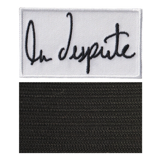 MAXIMUMPATCHES - La dispute - 8 cm x 4,5 cm - Ecusson Patch Brodé Avec Scratch Cousu Au Dos + Carré Scratch A Coudre, Face Opposé 10 cm x 10 cm/Groupe Musique Métal Rock Punk Heavy Trash Blues
