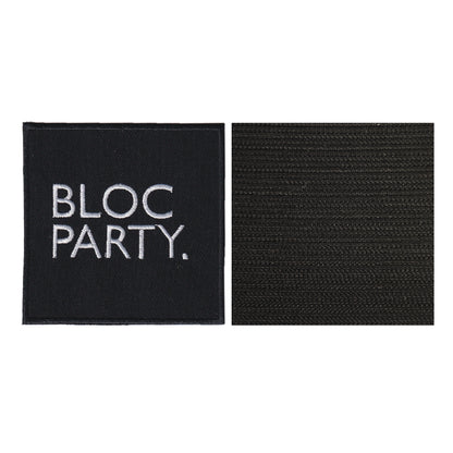 MAXIMUMPATCHES - Bloc Party - 8 cm x 8 cm - Ecusson Patch Brodé Avec Scratch Cousu Au Dos + Carré Scratch A Coudre, Face Opposé 10 cm x 10 cm/Groupe Musique Métal Rock Punk Heavy Trash Blues