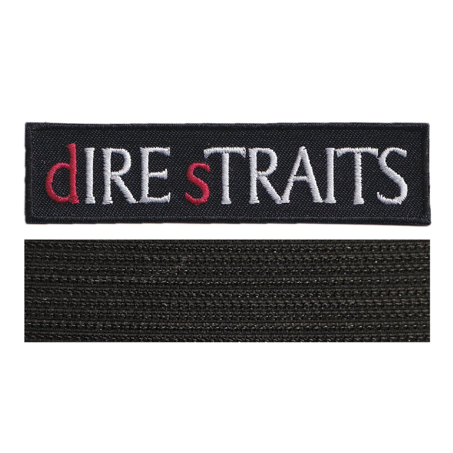 MAXIMUMPATCHES - Dire Straits - Longueur 10 cm - Ecusson Patch Brodé Avec Scratch Cousu Au Dos + Carré Scratch A Coudre, Face Opposé 10 cm x 10 cm/Groupe Musique Métal Rock Punk Heavy Trash Blues