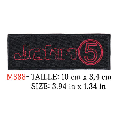 MAXIMUMPATCHES - Ecusson Patch Brodé Thermocollant - 10 cm x 3,4 cm - John 5 Groupe Musique Rock Punk Hard Trash Métal Heavy Psychedelic