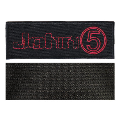 MAXIMUMPATCHES - John 5 - 9 cm x 9 cm - Ecusson Patch Brodé Avec Scratch Cousu Au Dos + Carré Scratch A Coudre, Face Opposé 10 cm x 10 cm/Groupe Musique Métal Rock Punk Heavy Trash Blues