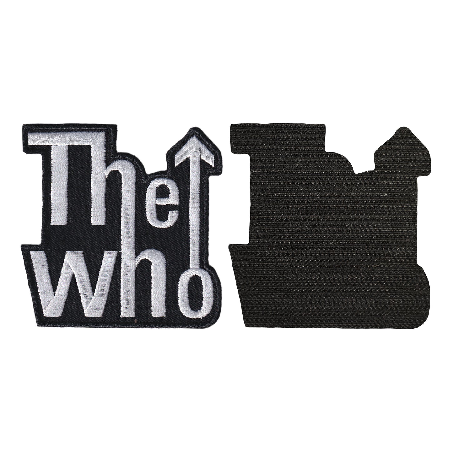 MAXIMUMPATCHES - The Who - 7,8 cm x 7,8 cm - Ecusson Patch Brodé Avec Scratch Cousu Au Dos + Carré Scratch A Coudre, Face Opposé 10 cm x 10 cm/Groupe Musique Métal Rock Punk Heavy Trash Blues
