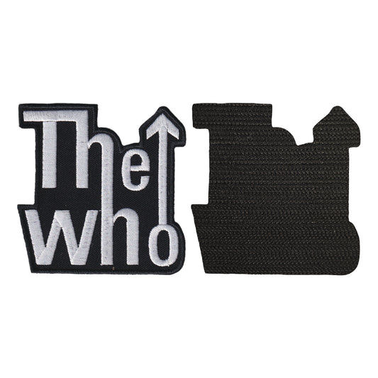 MAXIMUMPATCHES - The Who - 7,8 cm x 7,8 cm - Ecusson Patch Brodé Avec Scratch Cousu Au Dos + Carré Scratch A Coudre, Face Opposé 10 cm x 10 cm/Groupe Musique Métal Rock Punk Heavy Trash Blues