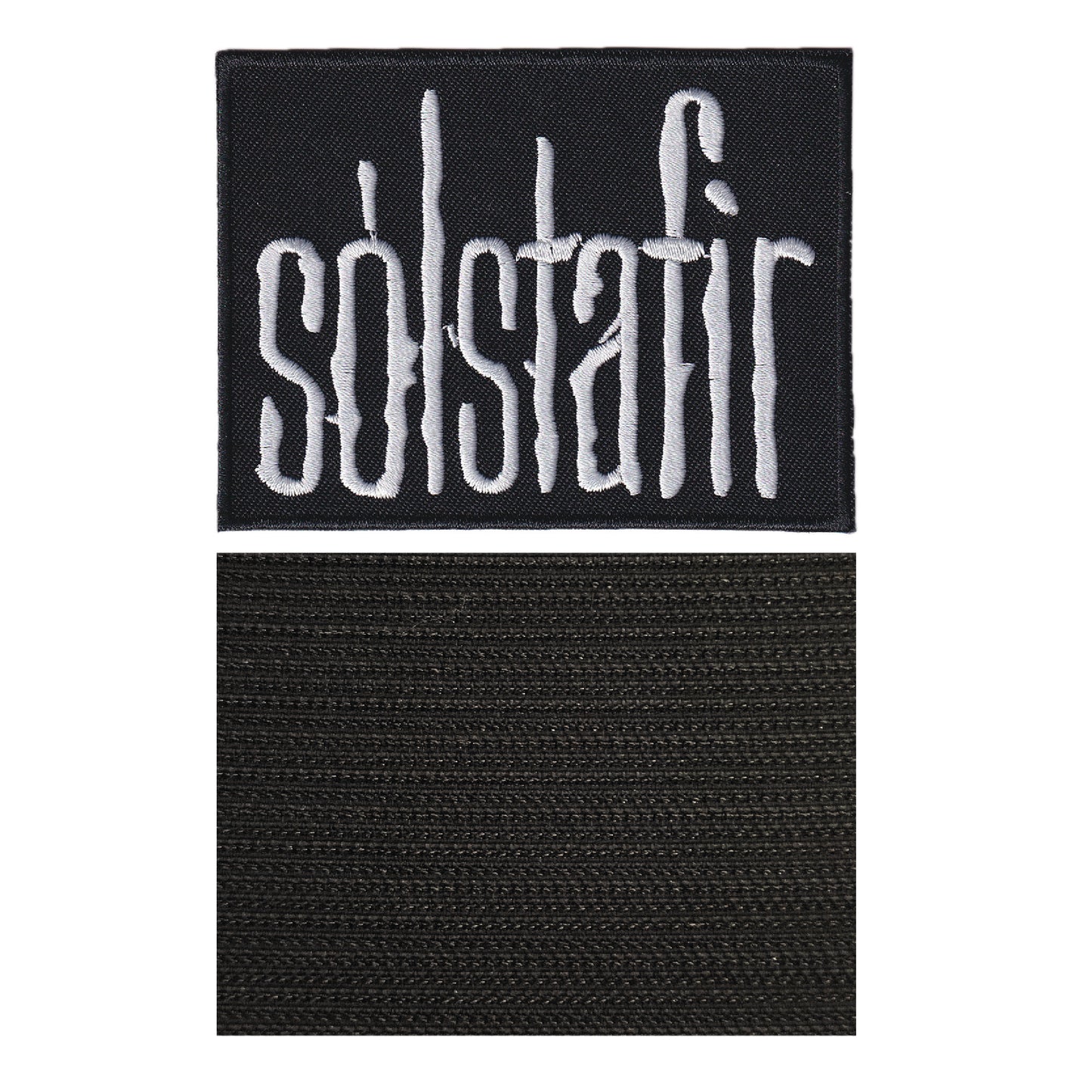 MAXIMUMPATCHES - Solstafir - 9 cm x 6,7 cm - Ecusson Patch Brodé Avec Scratch Cousu Au Dos + Carré Scratch A Coudre, Face Opposé 10 cm x 10 cm/Groupe Musique Métal Rock Punk Heavy Trash Blues